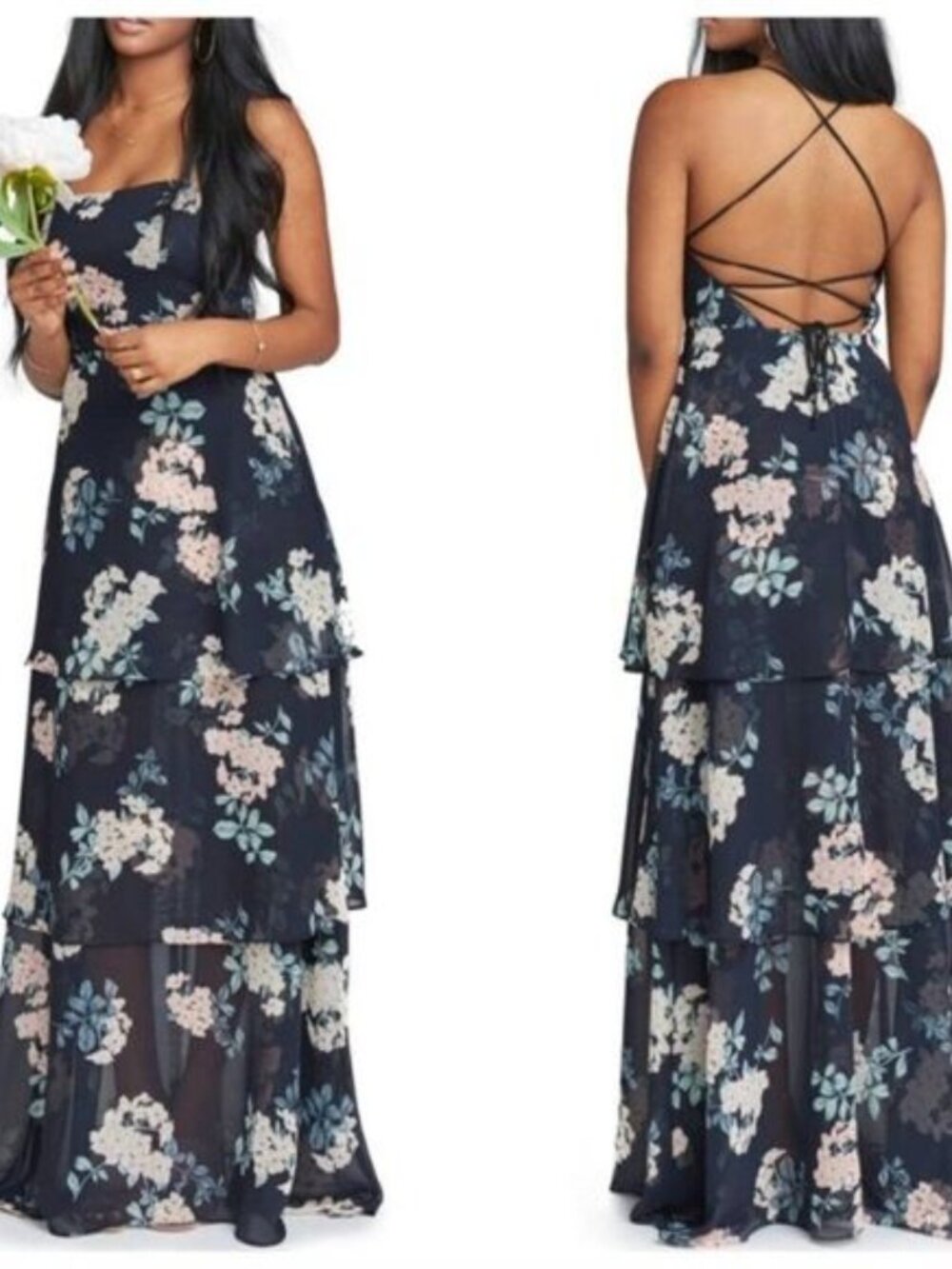 Show me your mumu Calypso tiered maxi dress